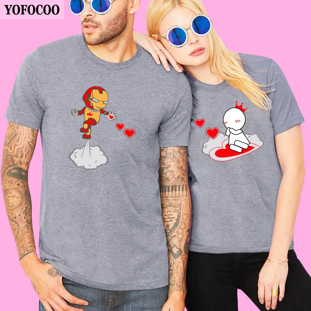 

YOFOCOO 2019 Newest design Couples T-Shirt T-Shirts O-Neck T-shirt Men Fashion Logo Print T shirt Men Tops Tees Casual Men's