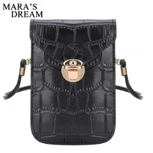 Mara s Dream Women Messenger font b Bags b font Crocodile Grain Leather Shoulder font b