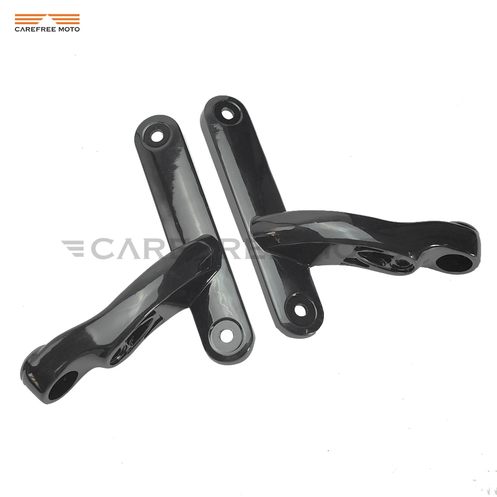 Motorcycle Bright Black Auxiliary Lighting Brackets Kit Motor Headlight