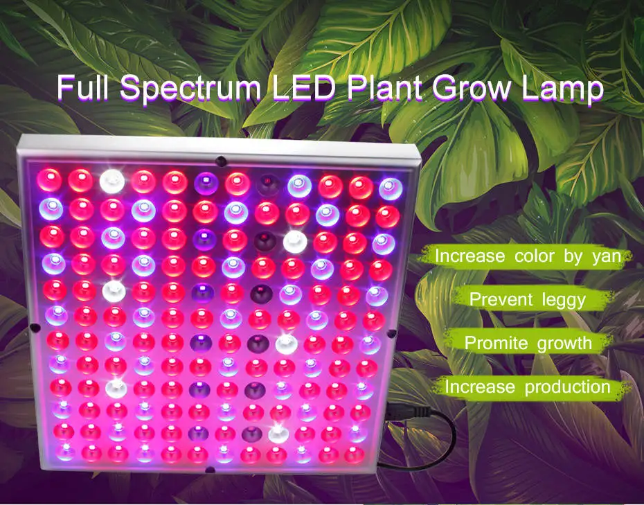Полный спектр панели светодиодный свет для выращивания 25 Вт 45 Вт AC85 ~ 265 В теплицы садоводства растут лампы для внутреннего цветение