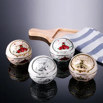 

Lighters and Smoking Accessories, Vintage ball metal ashtray, Home desktop decoration.