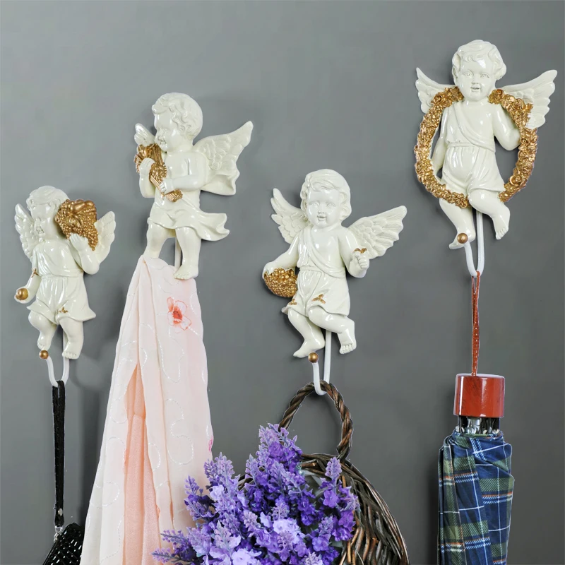 

Wall hat hook angel decoration hook Creative retro clothing shop living room bedroom wall hanging coat key hooks