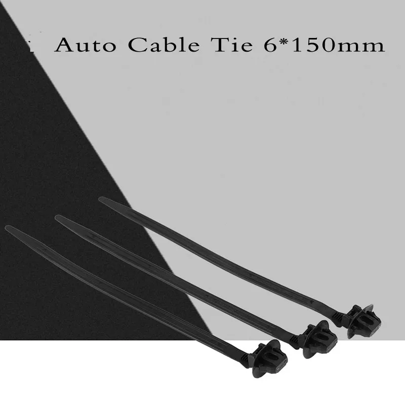 

Auto Cable Tie Wrap Cable Fixed Fasteners Clips Car Cable Fastening Zip Strap for All cars 6*150mm 50pcs