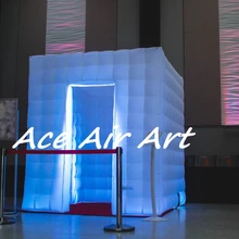 2,5 м высота красочная надувная Свадебная фотокабина, светодиодный воздушный шар фото корпус распределительного шкафа с прожекторами для продажи