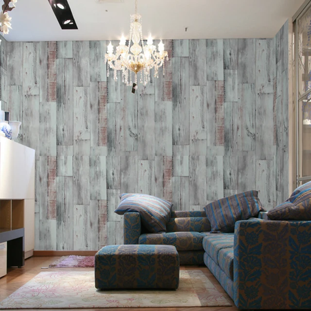PAYSOTA Vintage holzmaserung Grau Tapete Schlafzimmer Wohnzimmer ... PAYSOTA Vintage holzmaserung Grau Tapete Schlafzimmer Wohnzimmer ...