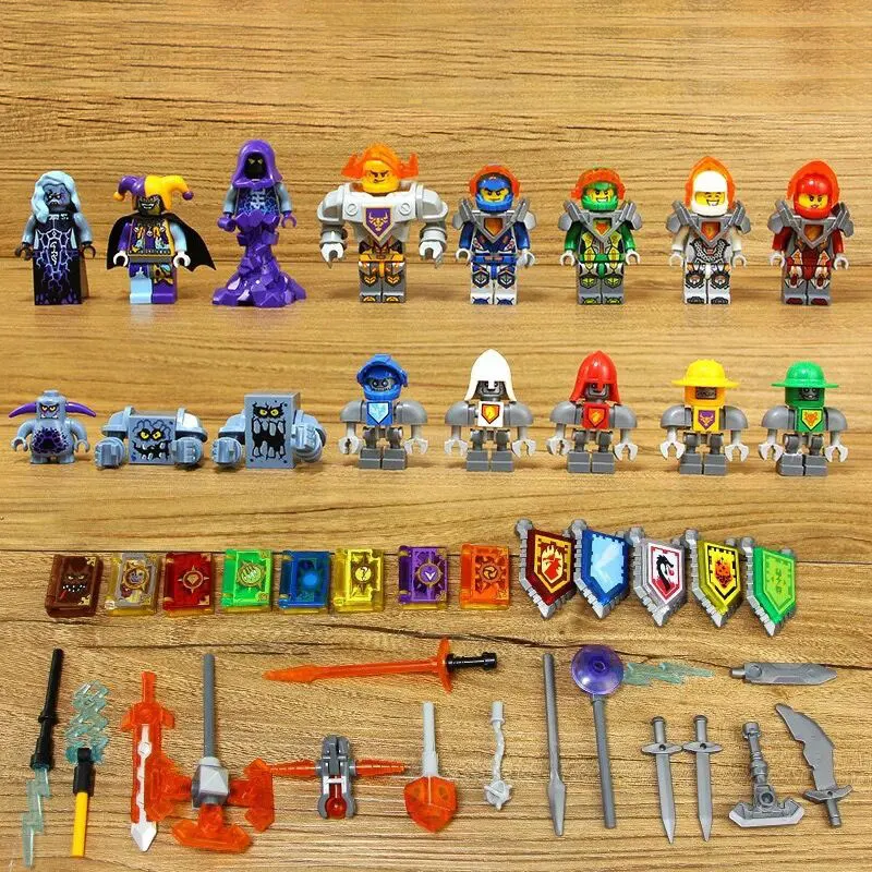 Billige Ninjago + Nexo Ritter Fakten Schlange Armee Lloyd Wu Ton Macys Jestro Ruina Stein Magie Buch Bausteine Kompatibel Mit legoing