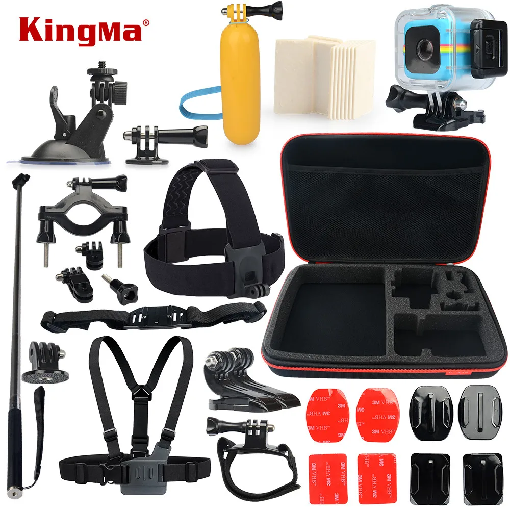 

KingMa For Polaroid Cube Waterproof Case 13-in-1 Accessories Kit for Polaroid Cube and Cube+ Accesorios set