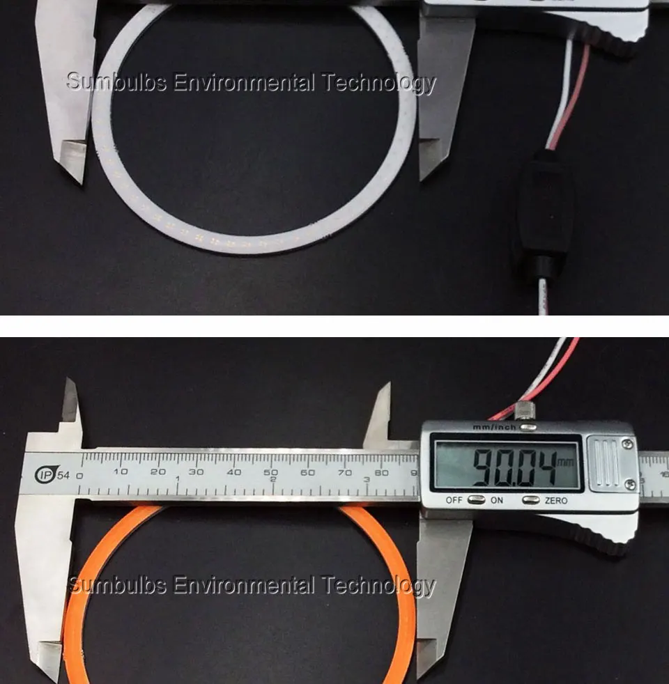 60mm 120mm Angel Eyes COB Lamp DRL LED Daytime Running Light with Driver 5W DC 12-14V for Motorcycle Car Headlight (7)