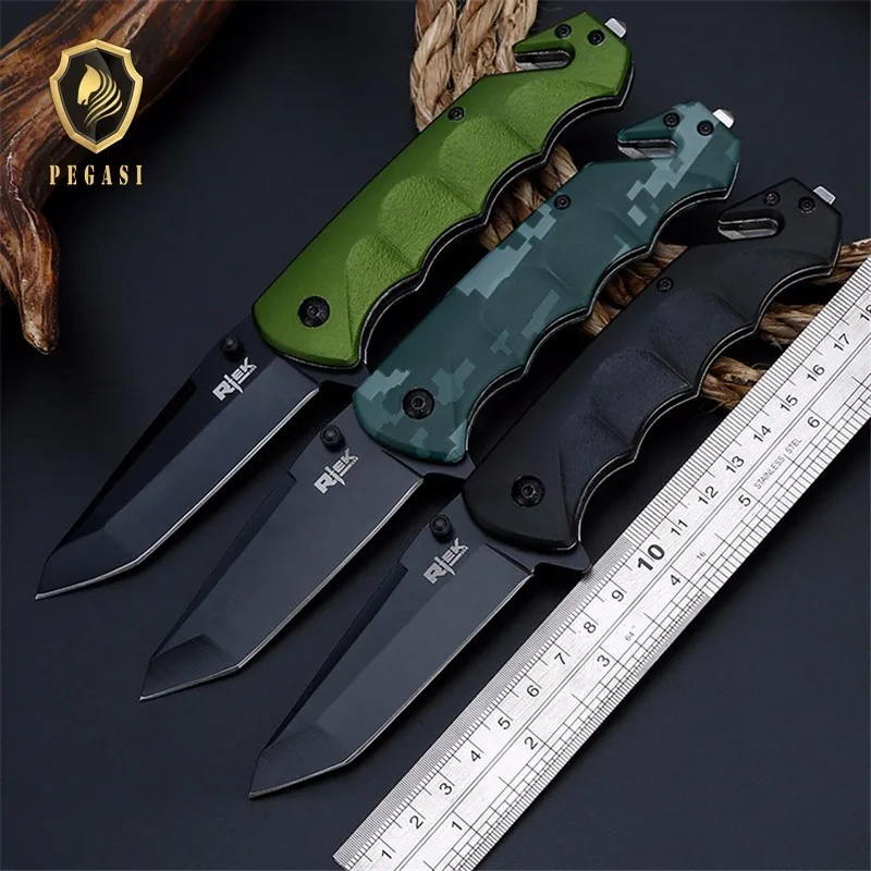 

Black Folding Military Hunting Tactical Knife Handle Camping Outdoor Mini Pocket EDC Survival Knives Tool Facas Ganzo Cs Go Csgo