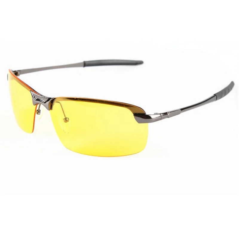 New 2016 Mens Polarized Day And Night Driving Sunglasses Brand Yellow