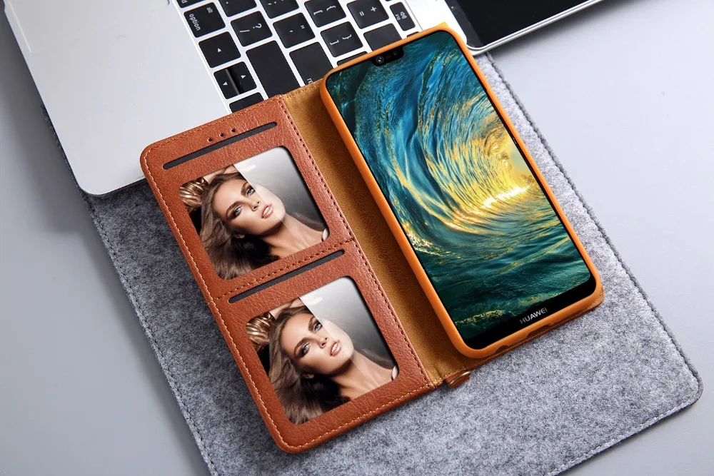 Leather Flip Case For Coque Huawei P20 Case Magnet Flip Cover For Funda Huawei P20 Phone Wallet Case Hoesjes Credit Card Holder