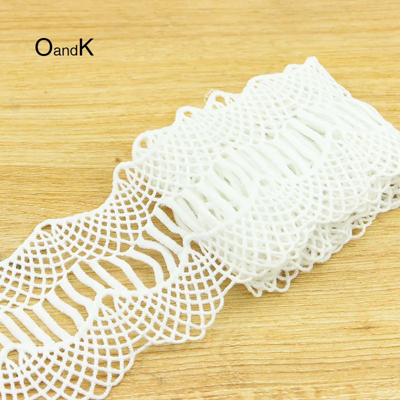 

Heat!3 yards 9cm WHITE lace sewing supplies, DIY jewelry / clothing accessories COTTON LACE TRIM