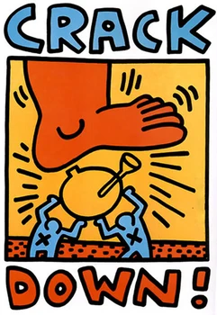 

Handmade painting pop art crack down on oil canvas for living room decor and wallpaper, gallery