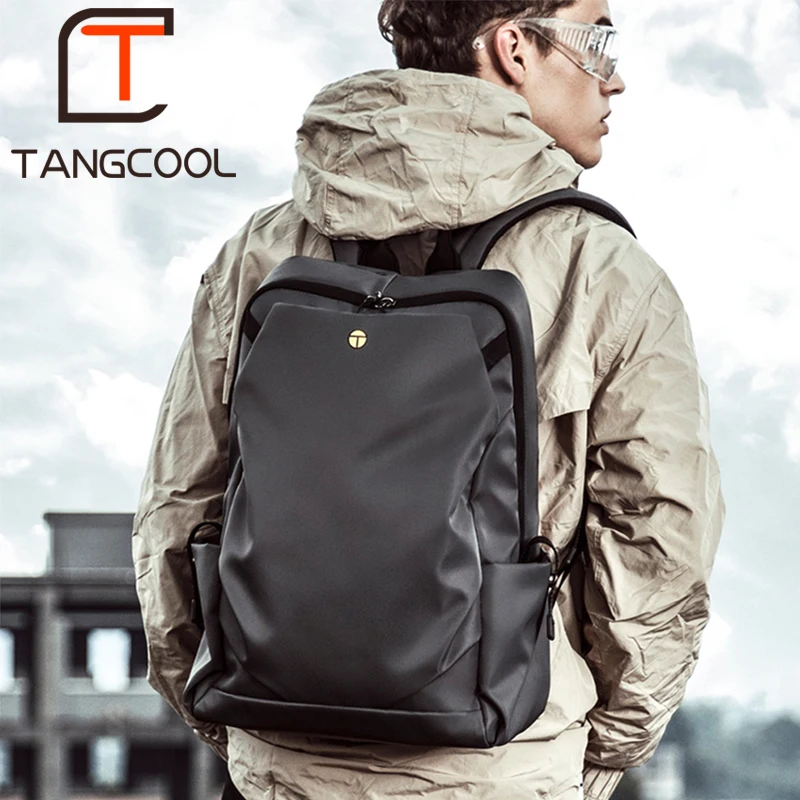 Tangcool de los hombres de moda Mochila portátil de 15 pulgadas Mochila hombres de viaje impermeable Mochila al aire libre de la escuela adolescente Mochila