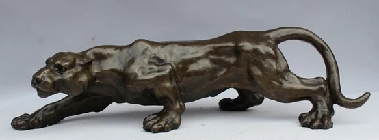 

wholesale factory China Bronze Copper Sculpture Home Decoration Auspicious Cheetah Leopard Statue