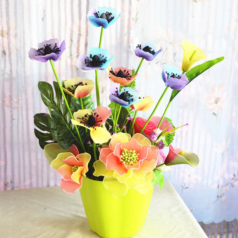 2 шт./лот, многоцветные нейлоновые чулки, цветочные аксессуары, декоративный материал для изготовления цветов, свадебные украшения
