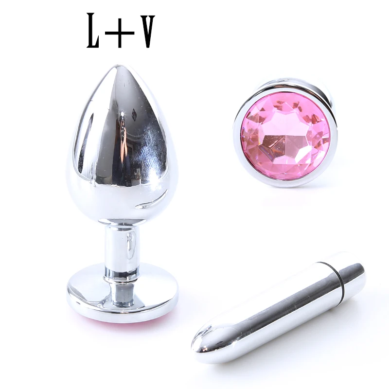Anal Diamant Plug Schmuck Perle Dilatator Vibrator für Gay Körper Massage Prostata Massage Edelstahl Anal Spielzeug_voghion.com