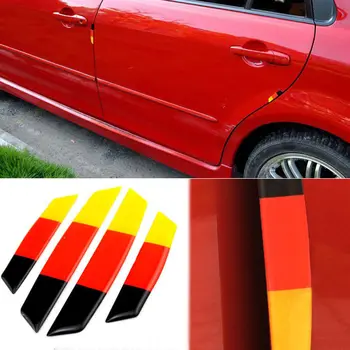 

Savanini 4pcs Germeny Flag Auto Car Door Anti Scratch Guard Protector Bumper Molding Trim