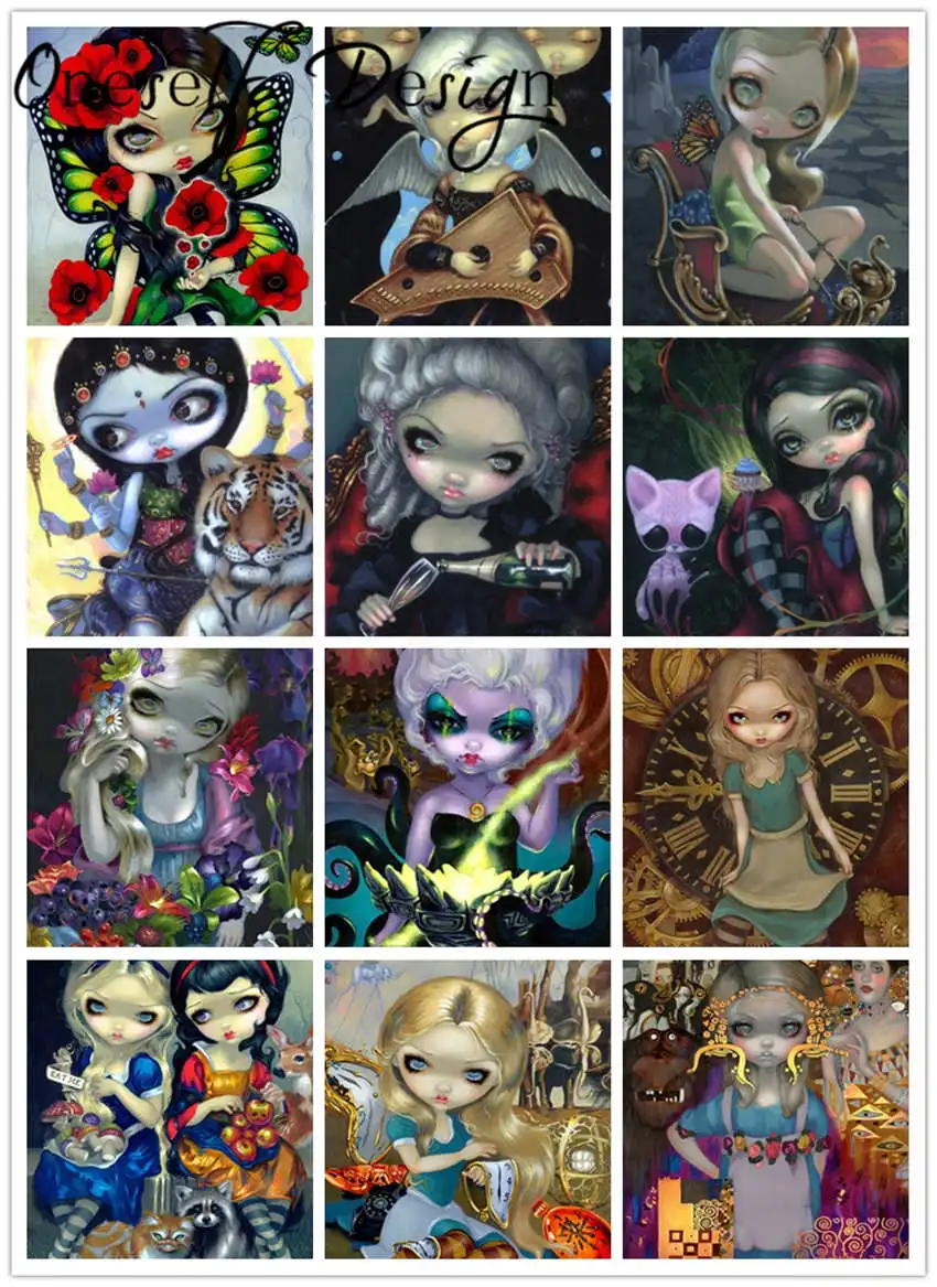

2019New 5D Diamond Painting Full Square Cartoon Diamond Mosaic Sale 5D Diamond Embroidery Full Set Magic Girl 5d Diamond Mosaic