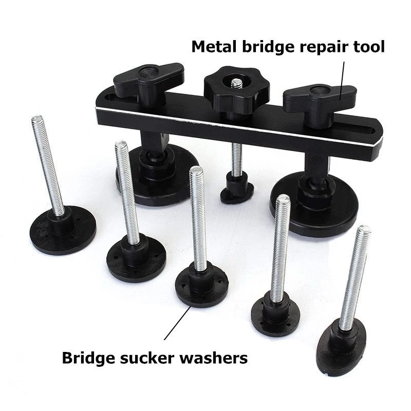 1set Auto Car Body Bridge Puller Repair Hail Paintless Dent Removal Kit Hand Tool Set