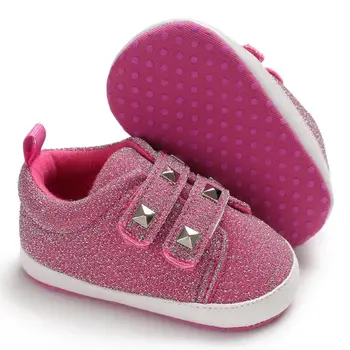 

New Summer Baby Girl Boy Breathable Anti-Slip Rivet Design Shoes Sneakers Toddler Soft Soled First Walkers 0-18M