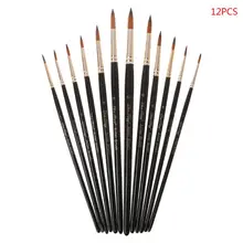 12 шт./компл. Краски кисти Деревянная акриловая Краски ing гуашь косметический набор для ногтей, ручки для рисования