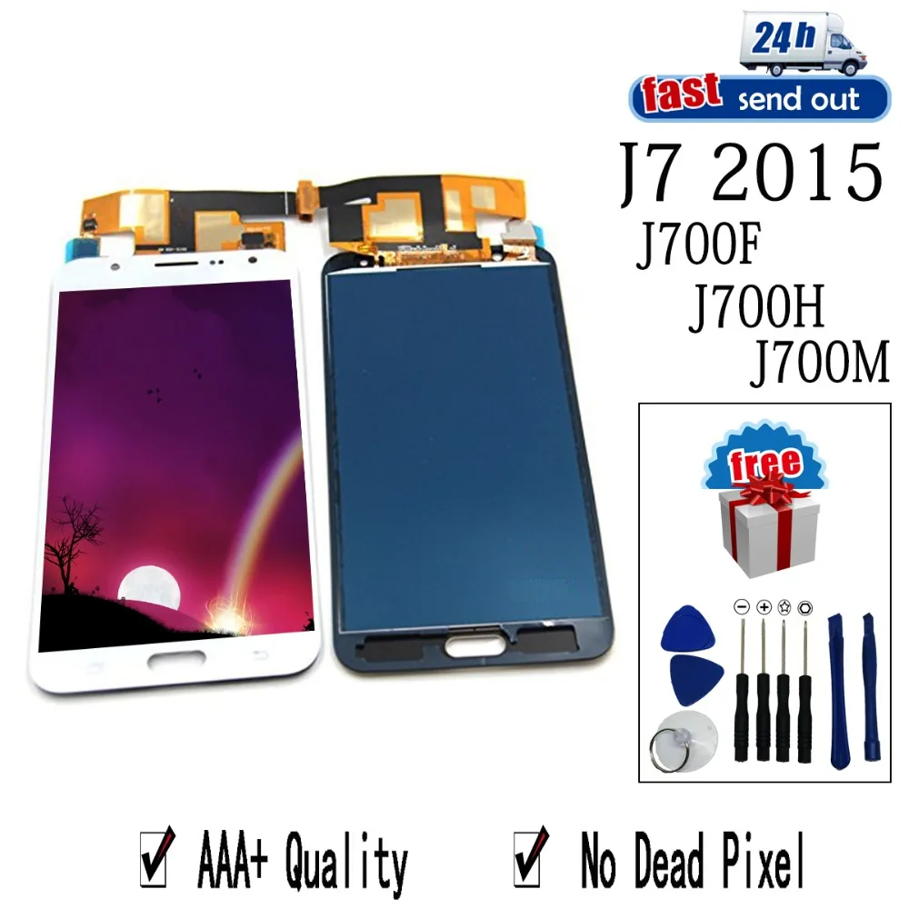 

AMOLED LCD For SAMSUNG Galaxy J7 2015 J700 LCD Display J700M J700H J700F Touch Screen Tested Digitizer Assembly