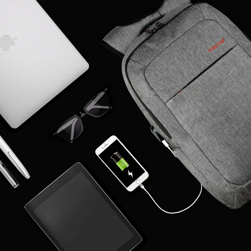 Tigernu Анти Вор USB зарядка Женщины 14.1 дюймовый ноутбук Рюкзак Женский Школьный