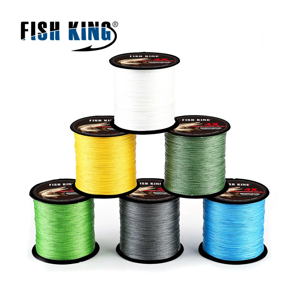 Рыболовная леска FISH KING плетеная из полиэтилена 300 м 330 ярдов 4 стенда 8 фунтов 10 20 60