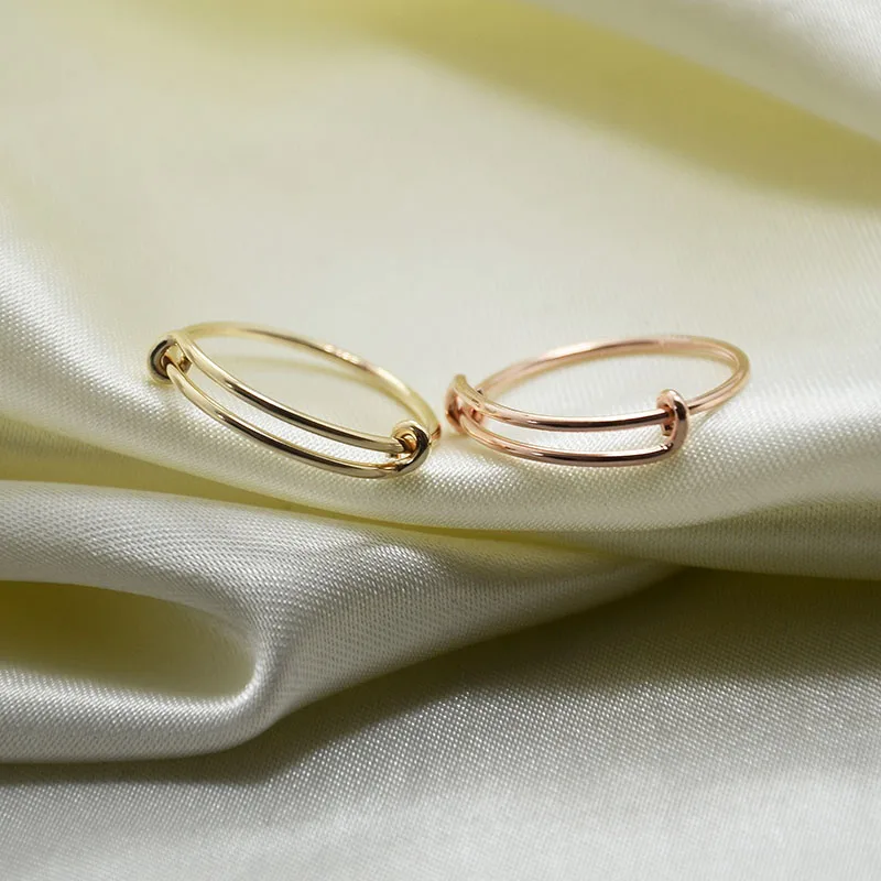 

Domino Handmade adjustable rings minimalist circle can be changed ring