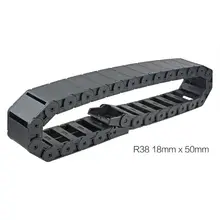 New Hot Selling 18 x 50mm R38 Length 1m Plastic Semi Closed Cable Drag Chain Wire Carrier for 3D Printer CNC Router Machine Tool