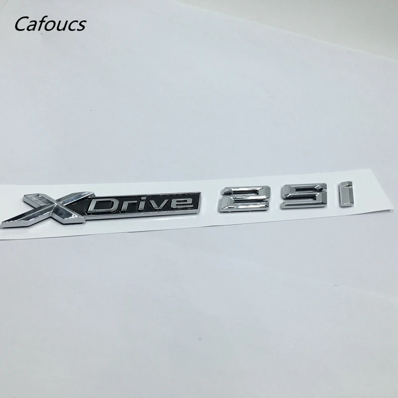 Cafoucs ABS Chrome Car XDrive Logo Emblem Trim Sticker X Drive 20i 25i 28i 30i 35i 40i 48i 50i For 