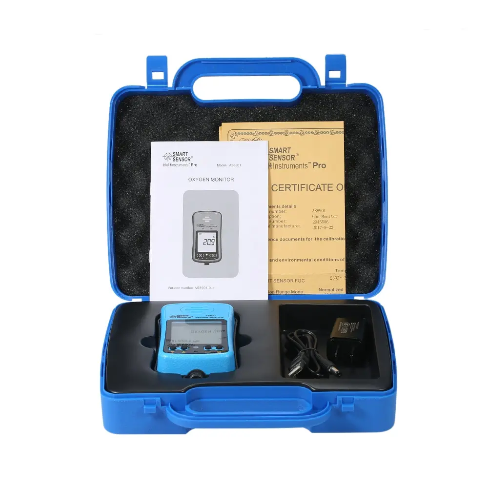 SMART SENSOR portable Industrial Automotive Oxygen Meter gas analyzer digital O2 Gas Tester Monitor Sound Light Vibration Alarm