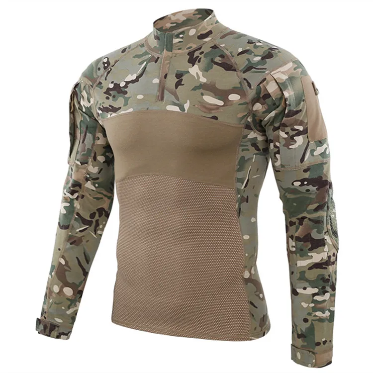 Военный стиль, Униформа, боевая рубашка, мужская, штурмовая, тактическая, камуфляжная, США, армейская футболка, страйкбол, пейнтбол, длинный рукав, рубашки ESDY - Цвет: CP