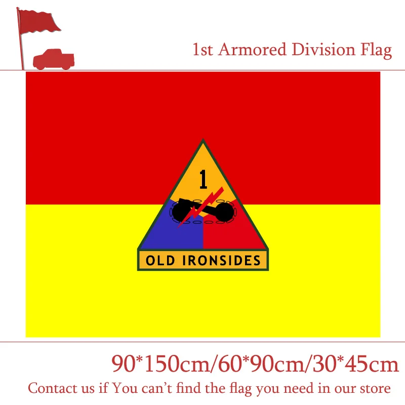 

90*150cm/60*90cm/40*60cm 1st 2nd 3rd Armored Division Flag Of U.S.A 3x5ft Digital Printing Banner 15*21cm hand flag