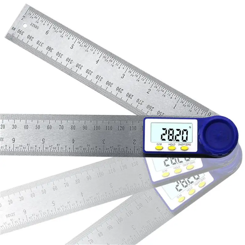  Measure 0-200mm Stainless Steel Digital Meter Angle Inclinometer Digital Angle Ruler Electron Gonio