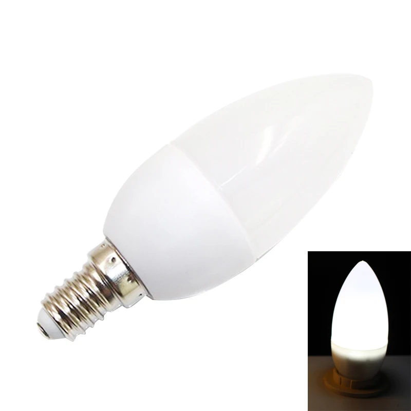 New LED Candle Light Bulb 5W Tip Bubble Tail Crystal Chandelier Special E14 - Цвет: White 2