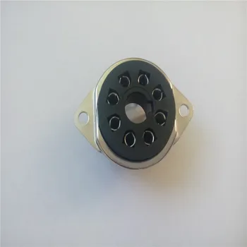 

8pcs ceramic tube socket GZS8-B seat tube socket 8 pin silver feet for KT88 EL34 amplifier
