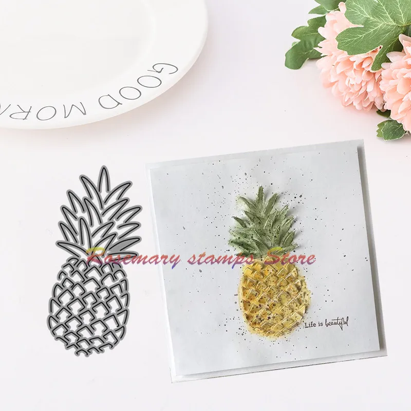 

Rosemary stamps Pineapple Metal Cutting Dies 3D DIY Scrapbooking Carbon Sharp Craft Die Photo Invitation Cards Decoration