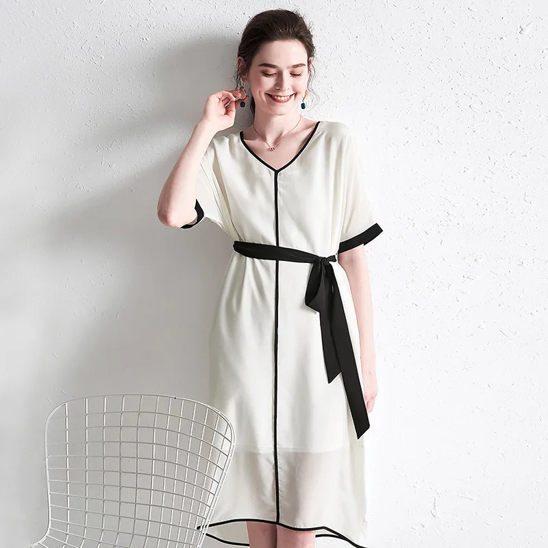 

floral silk plus size party dress vintage strand boho bohemian casual dresses sexy 2019 women summer fashion loose waist tie