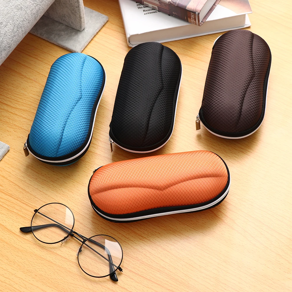 

1PC Unisex Fashion Zipper Sunglasses Box Case Portable Solid Color Eyeglasses Case Eyewear With Zipper Spectacle Protector Case