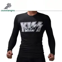 Мужские облегающие футболки с длинным рукавом и базовым слоем, топы, мужские футболки для фитнеса и бега, быстросохнущие компрессионный базовый слой, футболка