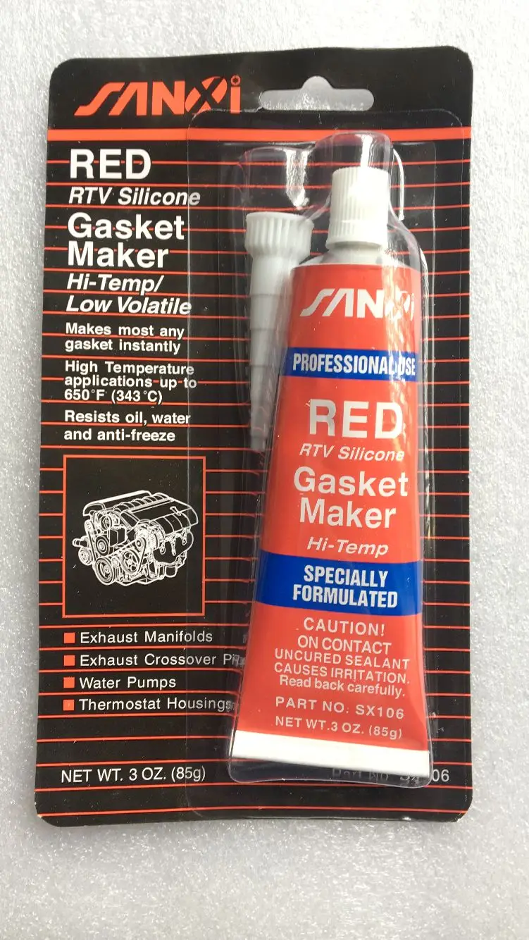 Professional Use Silicone Gasket Maker Red High Temp Sealant 85g 3oz Tube | Автомобили и мотоциклы