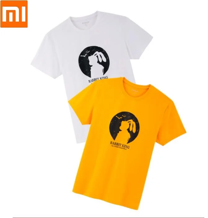 

Xiaomi youpin Summer men cotton short sleeves T-shirt Cute rabbit print Soft comfortable Breathable Smart home