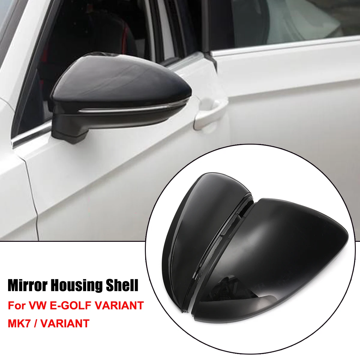 

2Pcs/Pair Rearview Mirror Cover Side Wing Rear View Mirror Case Covers For VW Golf MK7 Golf Variant E-Golf L+R