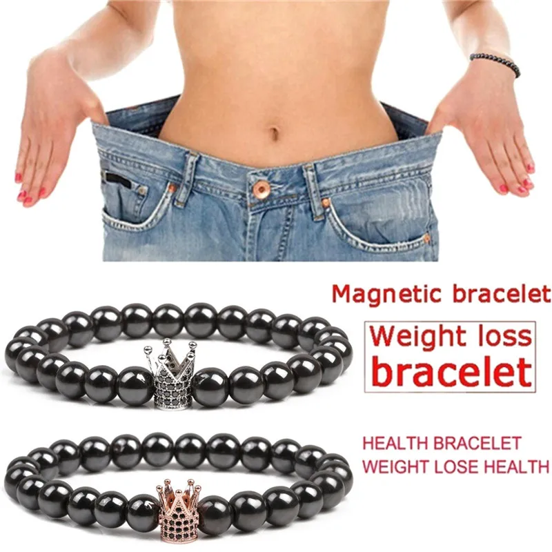 1pc Unisex Weight Loss Bracelet Bangles Health Slimming Crown