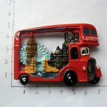 Креативный автобус в форме наклейка на холодильник Лондон Пейзаж магниты на холодильник домашний декор путешествия подарки Прямая