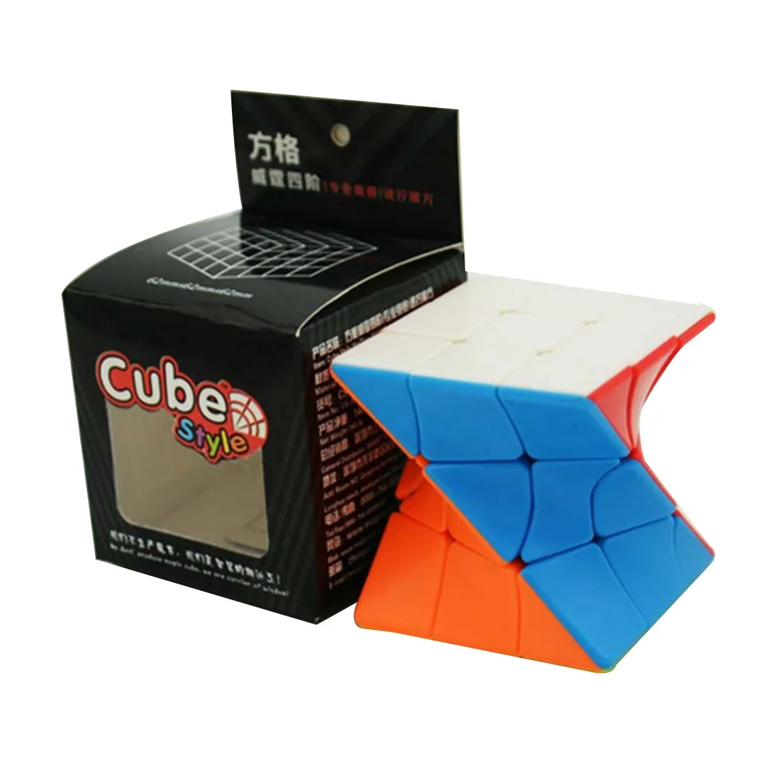 

Fangge Rainbox 1pcs 3x3x3 ABS Plastic Torsion Twisted Magic Cube Puzzle Cube Colorful Educational Toys For Children Kids Gift