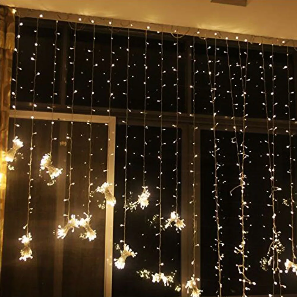 

3x3/3x1M LED Wedding fairy Light christmas garland LED Curtain string Light outdoor new year Birthday Party Garden Decoration