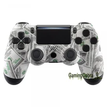 100$ мягкой ткани с узором с верхней частью сжатия Заказная оболочка пресс для PS4 Pro PS4 тонкий контроллер JDM-040 JDM-050 JDM-055# SP4FS04